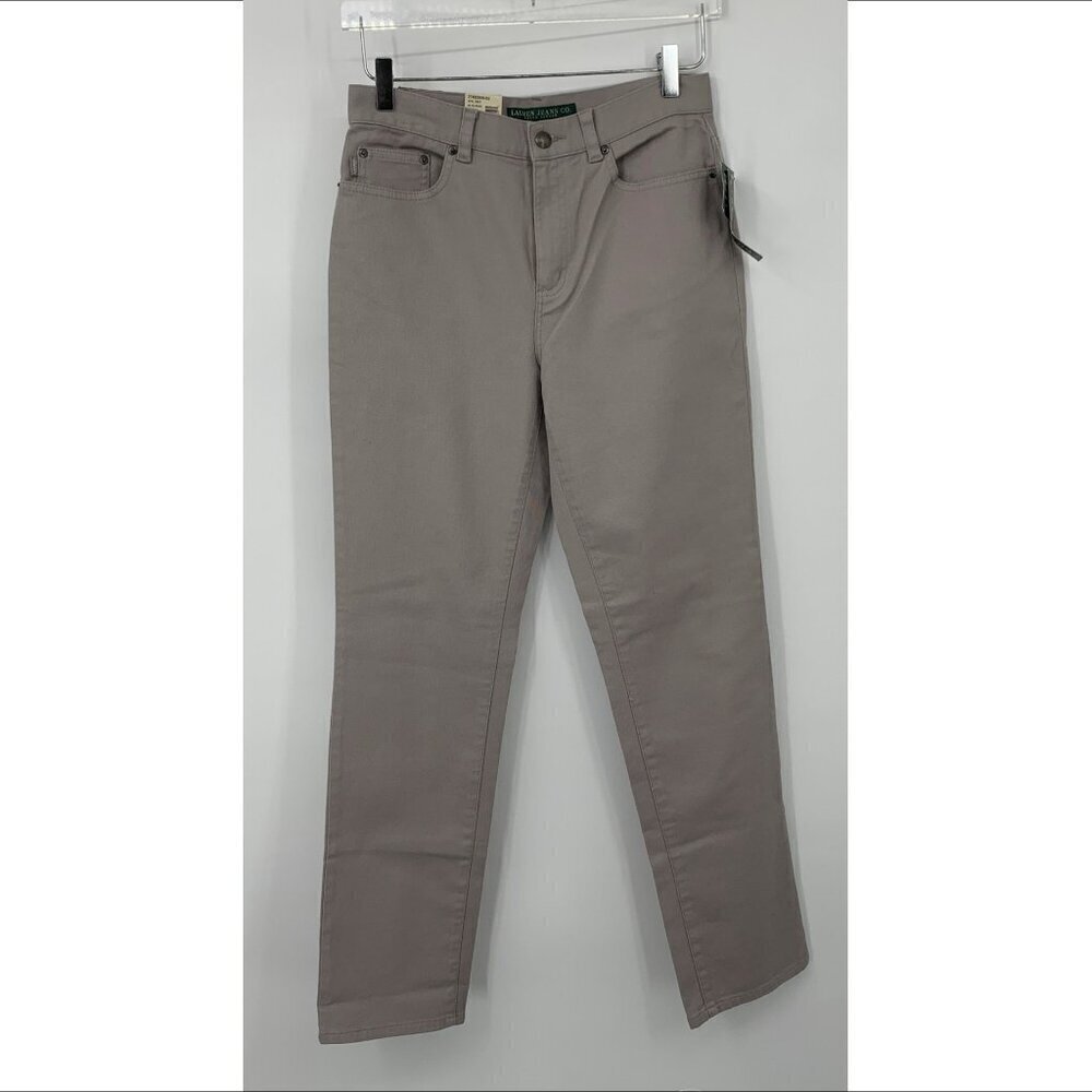 Ralph Lauren Jeans Co straight leg stretch cotton jeans pants gray women new 4